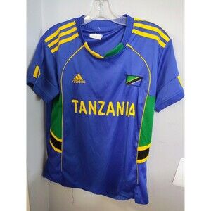 Adidas Tanzania Soccer Blue Team Jersey Medium